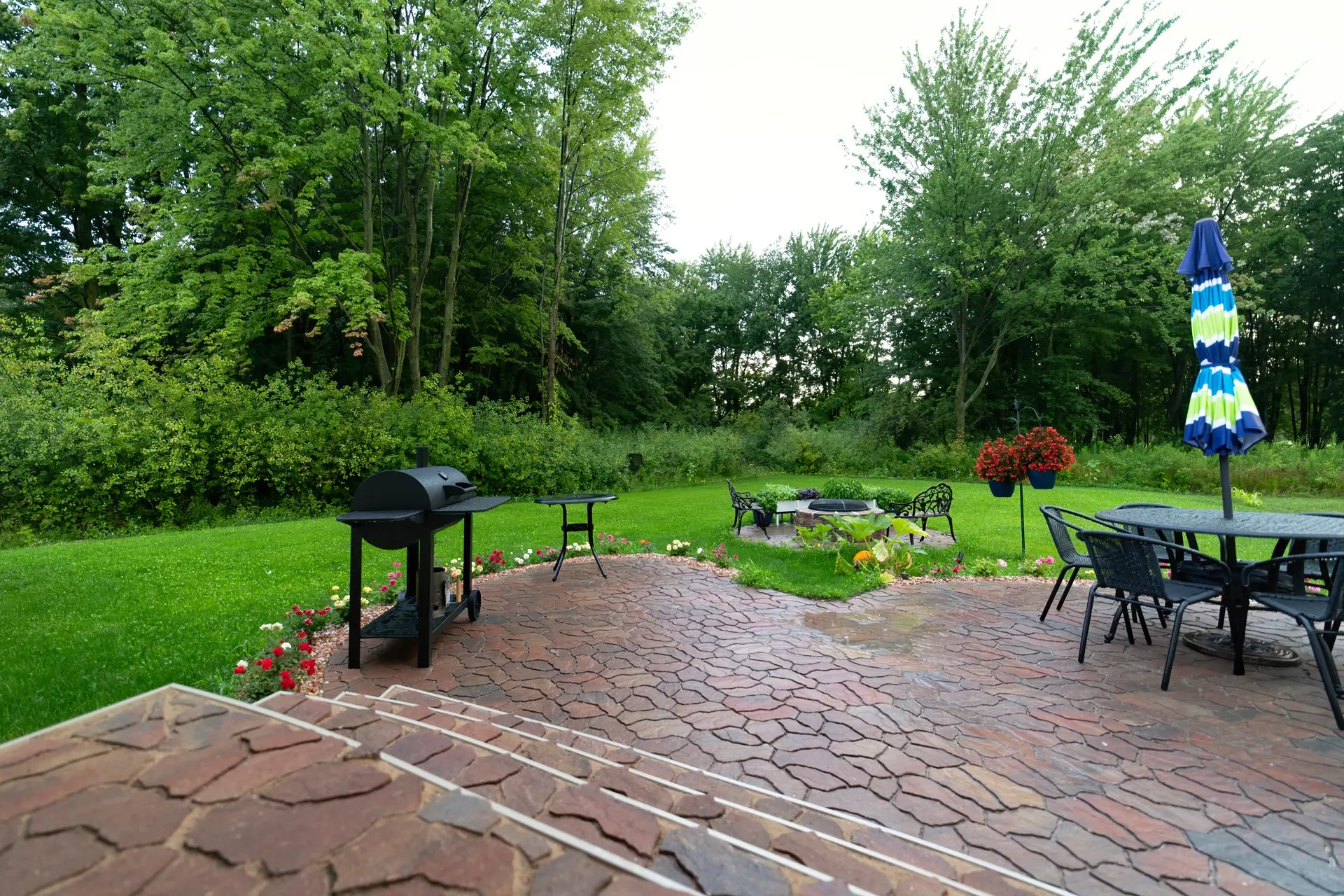 Patio in a Rainy Day
